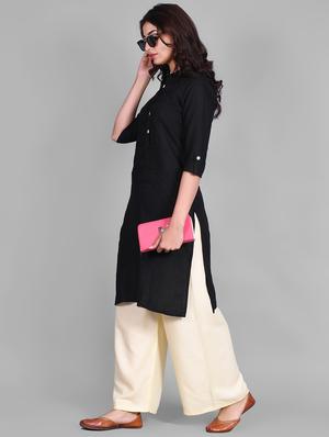 solid kurta palazzo set - 16928978 - Standard Image - 2