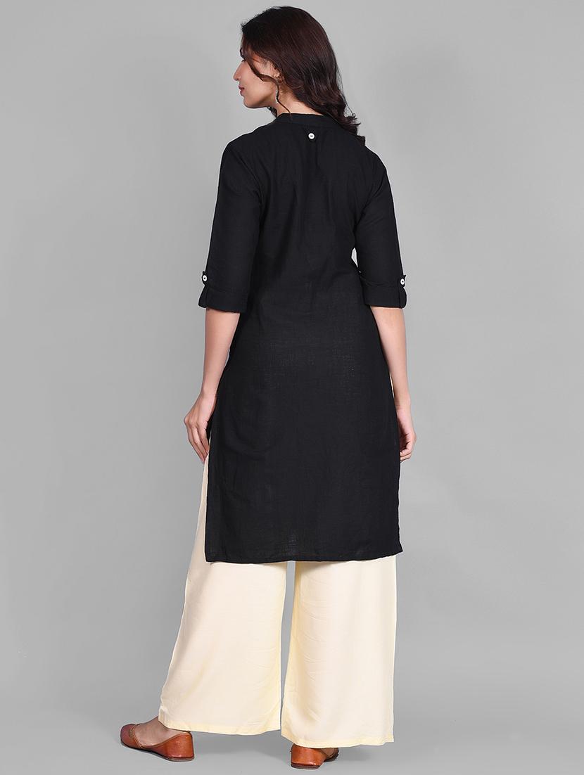 solid kurta palazzo set - 16928978 - Zoom Image - 3