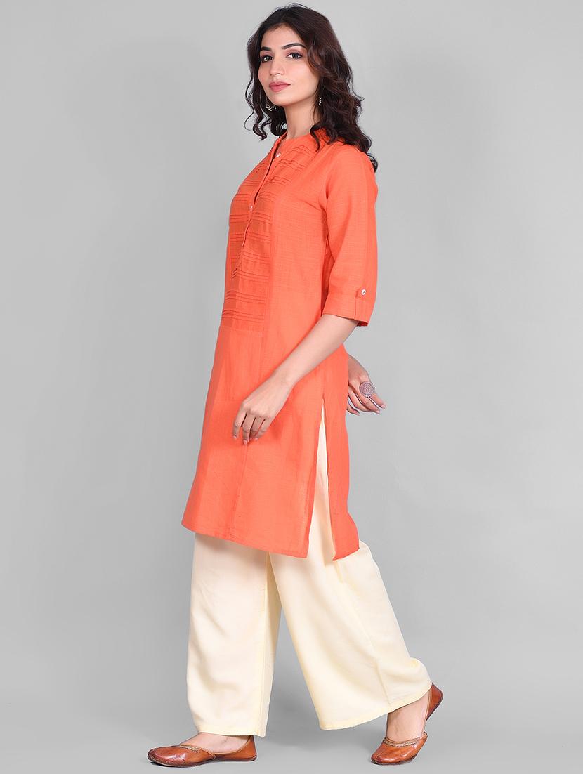 solid kurta palazzo set - 16928981 - Zoom Image - 2