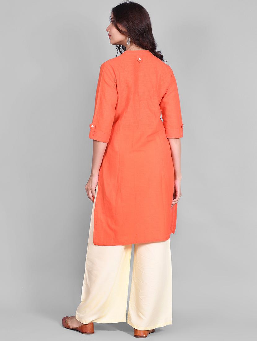 solid kurta palazzo set - 16928981 - Zoom Image - 3