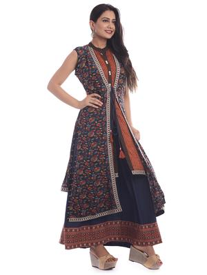 floral print a-line kurta - 16929378 - Standard Image - 2