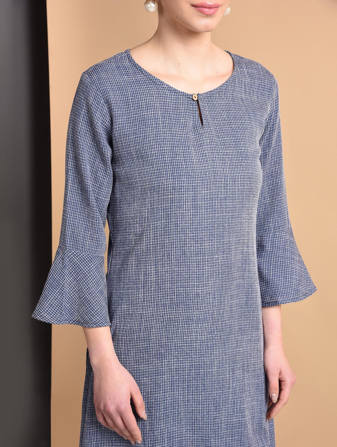 gold print straight kurta - 16929382 - Zoom Image - 4