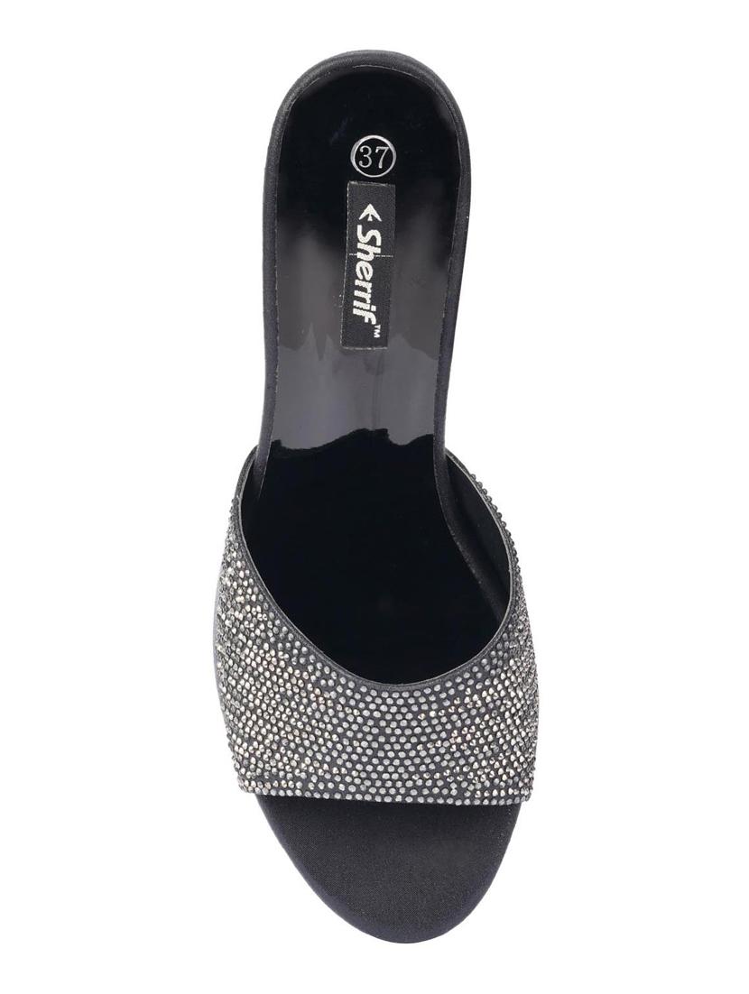 black slip on sandals - 16931160 - Zoom Image - 4