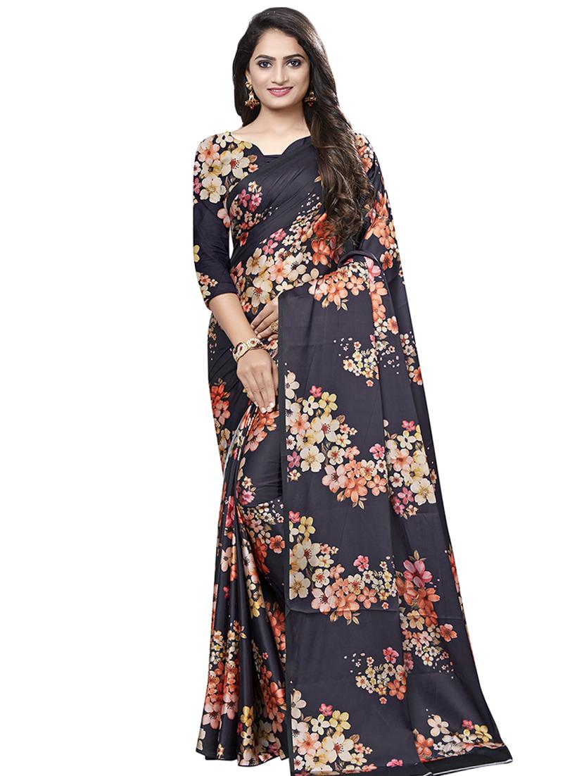 floral printed saree with blouse - 16931913 - Zoom Image - 1