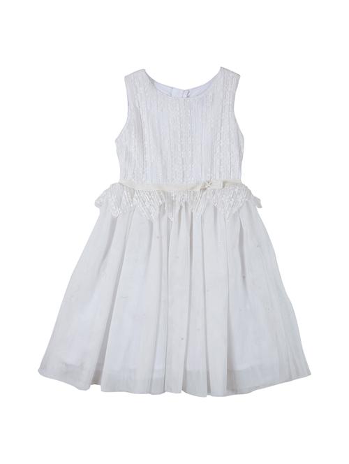 white cotton blend frock - 16931953 - Very Small Image - 1