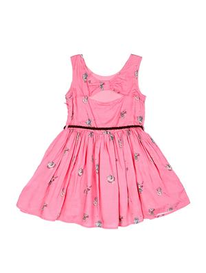 pink cotton blend frock - 16931963 - Standard Image - 2