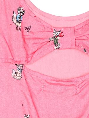 pink cotton blend frock - 16931963 - Standard Image - 3