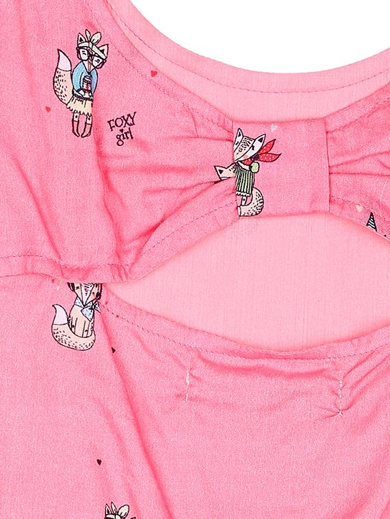 pink cotton blend frock - 16931963 - Zoom Image - 3