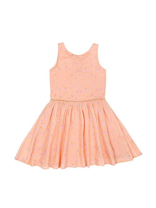 orange cotton blend frock - 16931964 - Standard Image - 1