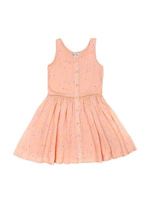 orange cotton blend frock - 16931964 - Standard Image - 2