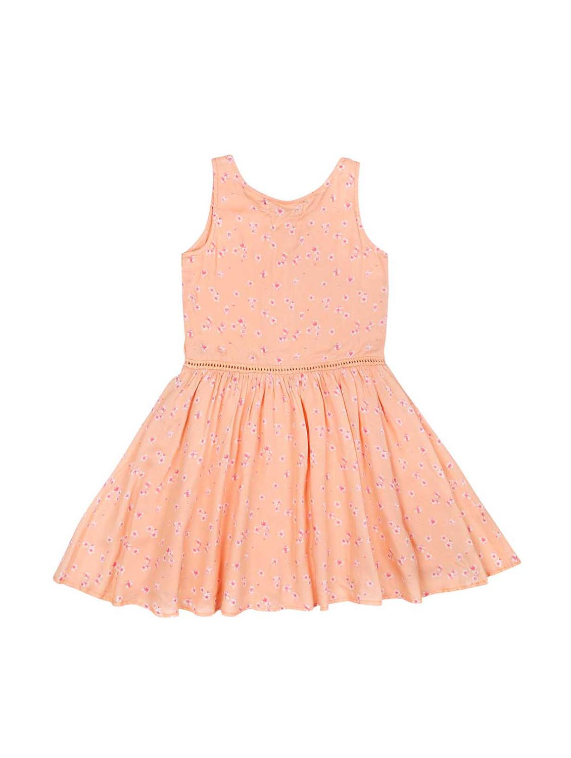 orange cotton blend frock - 16931964 - Zoom Image - 1
