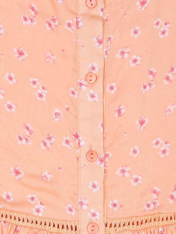 orange cotton blend frock - 16931964 - Zoom Image - 3