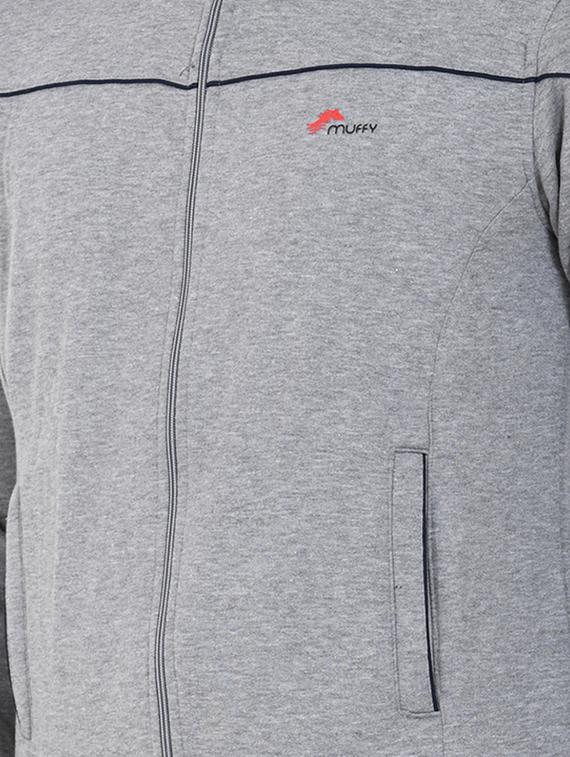 grey solid track suit - 16932061 - Zoom Image - 4