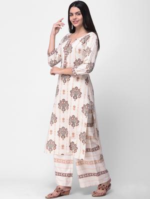 printed kurta palazzo set - 16933190 - Standard Image - 2