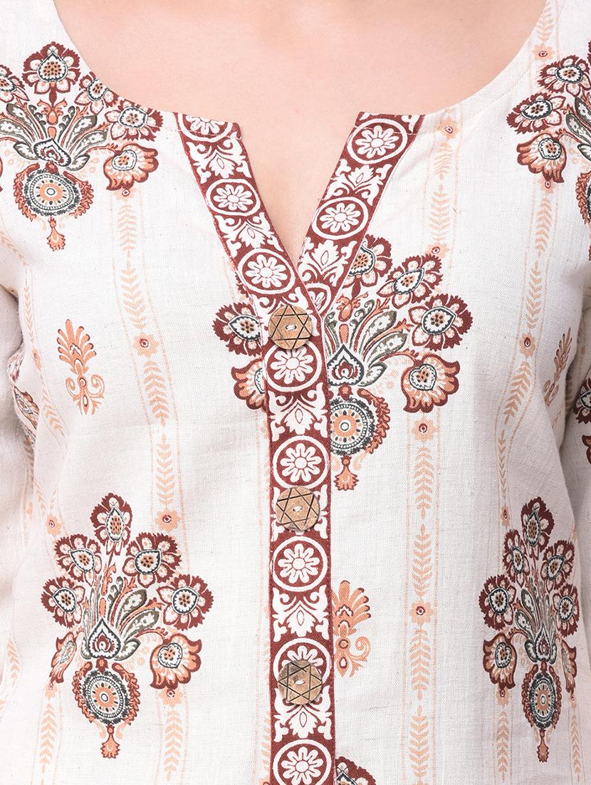 printed kurta palazzo set - 16933190 - Zoom Image - 4