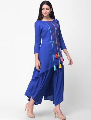 embroidered kurta salwar - 16933198 - Standard Image - 2