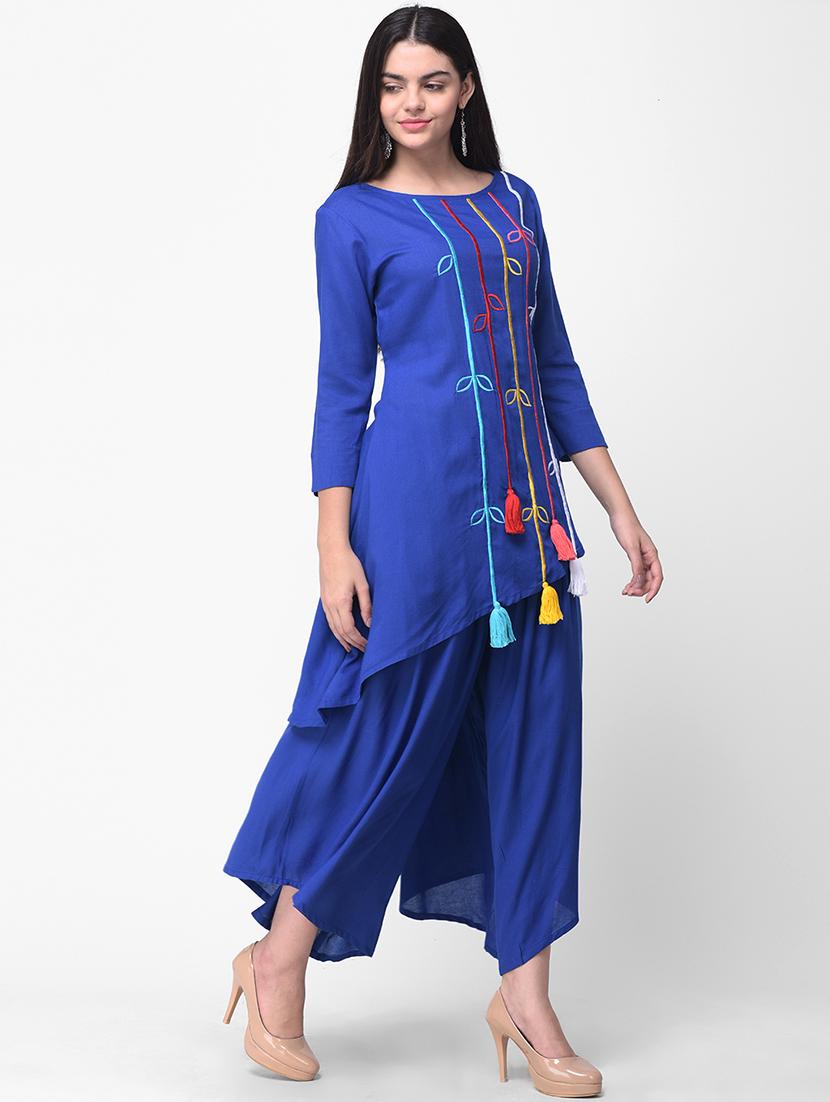 embroidered kurta salwar - 16933198 - Zoom Image - 2