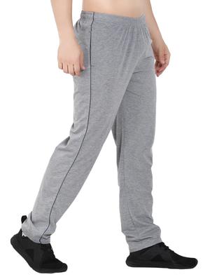 grey solid full length track pant - 16933208 - Standard Image - 2