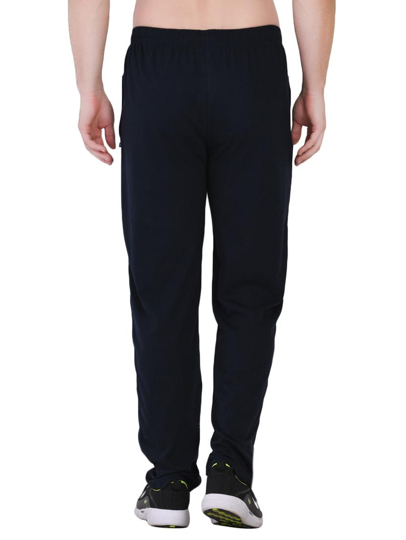 dark blue solid full length track pant - 16933209 - Zoom Image - 3
