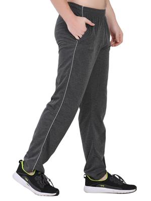 grey solid full length track pant - 16933210 - Standard Image - 2