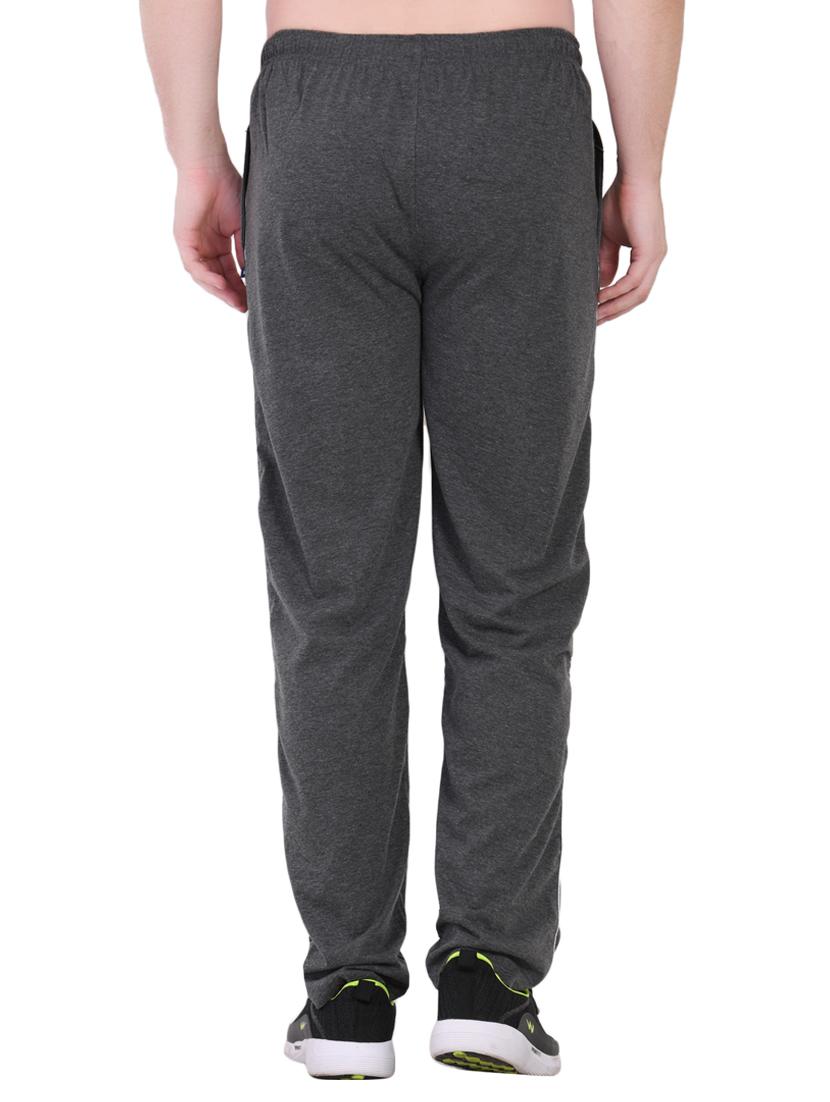 grey solid full length track pant - 16933210 - Zoom Image - 3