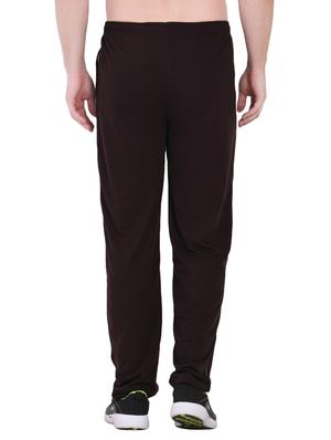 burgundy solid full length track pant - 16933211 - Standard Image - 3