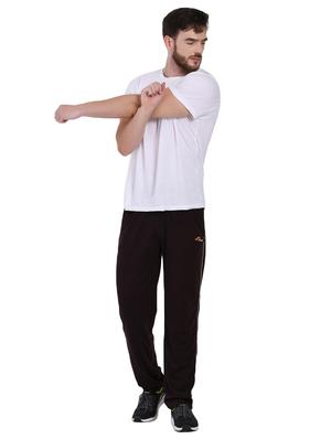 burgundy solid full length track pant - 16933211 - Standard Image - 4