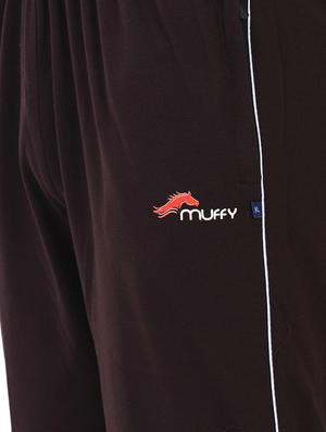 burgundy solid full length track pant - 16933211 - Standard Image - 5