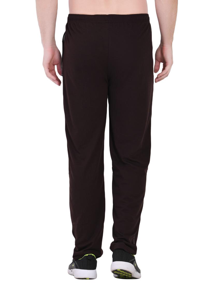 burgundy solid full length track pant - 16933211 - Zoom Image - 3