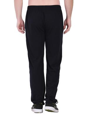 black solid full length track pant - 16933212 - Standard Image - 3