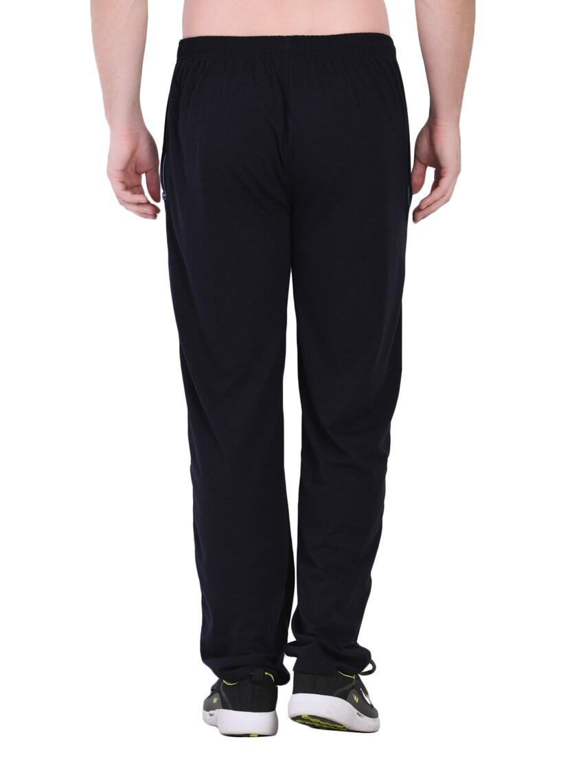 black solid full length track pant - 16933212 - Zoom Image - 3