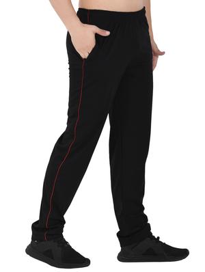 black solid full length track pant - 16933213 - Standard Image - 2