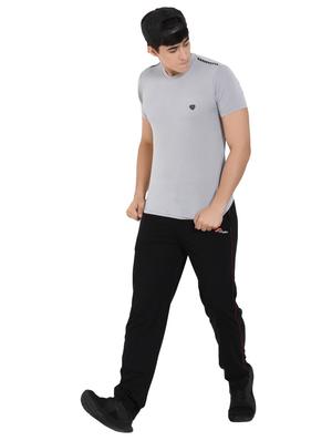 black solid full length track pant - 16933213 - Standard Image - 4
