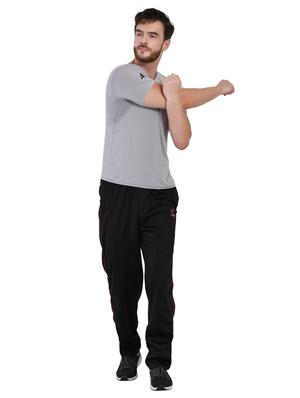 black solid full length track pant - 16933223 - Standard Image - 4