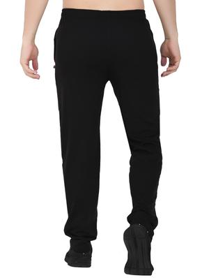 black solid full length track pant - 16933227 - Standard Image - 3