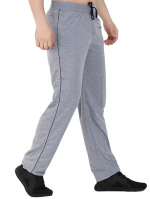 grey solid full length track pant - 16933228 - Standard Image - 2