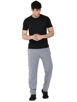 grey solid full length track pant - 16933228 - Standard Image - 4