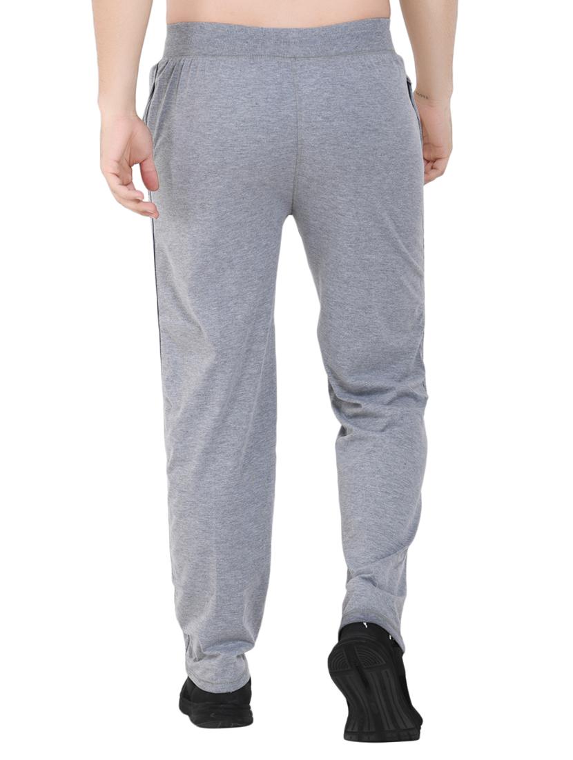 grey solid full length track pant - 16933228 - Zoom Image - 3