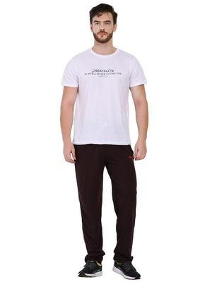 brown solid full length track pant - 16933235 - Standard Image - 4