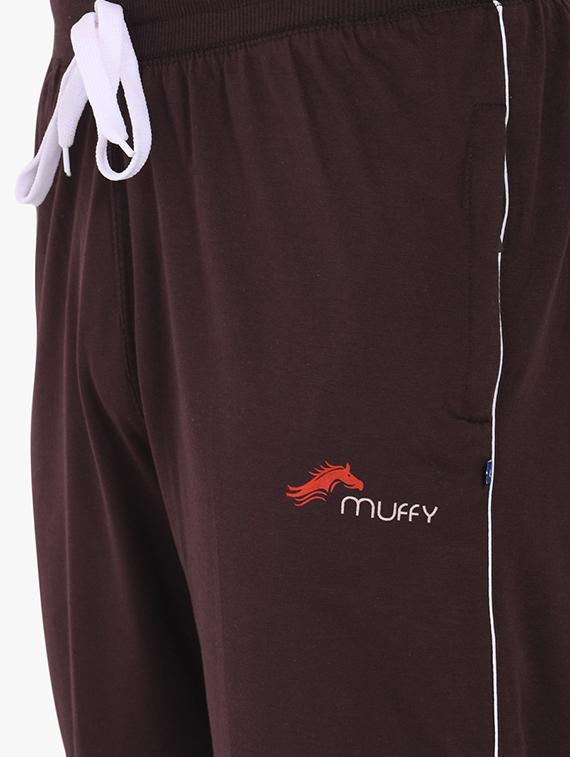 brown solid full length track pant - 16933235 - Zoom Image - 5
