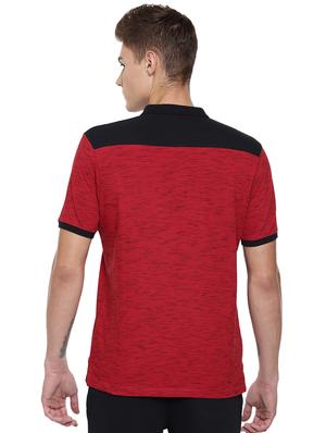 red color block polo t-shirt - 16933447 - Standard Image - 3