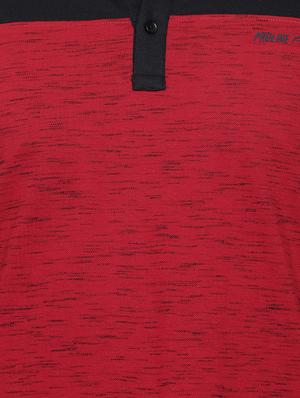 red color block polo t-shirt - 16933447 - Standard Image - 4