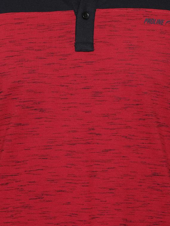 red color block polo t-shirt - 16933447 - Zoom Image - 4