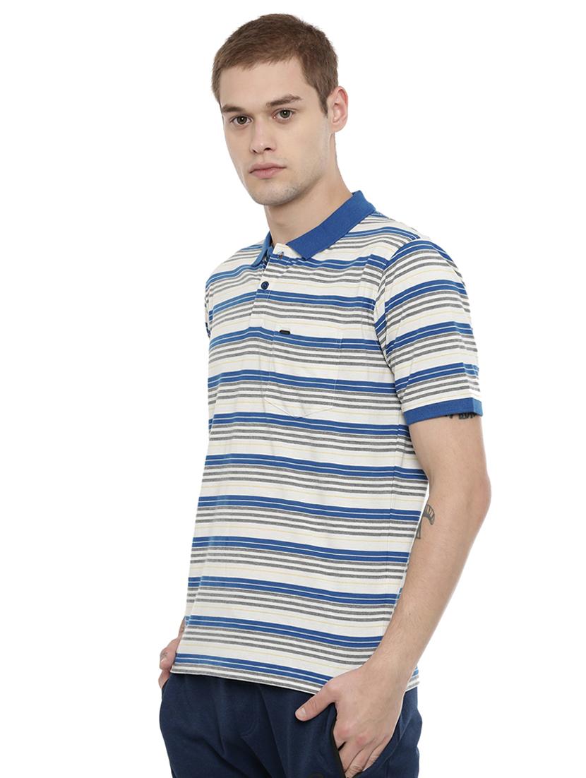 blue striped polo t-shirt - 16933457 - Zoom Image - 2