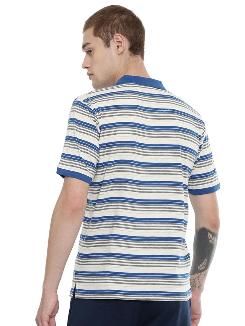 blue striped polo t-shirt - 16933457 - Zoom Image - 3