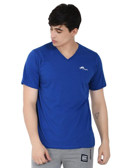 blue solid t-shirt - 16933523 - Standard Image - 1