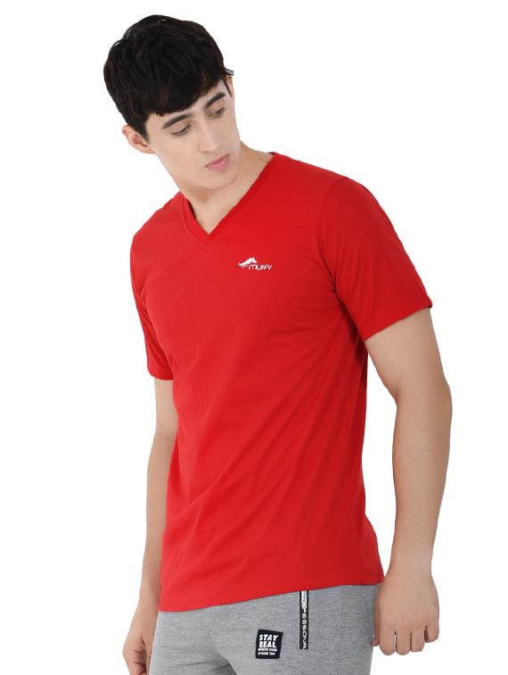 red solid t-shirt - 16933524 - Zoom Image - 2