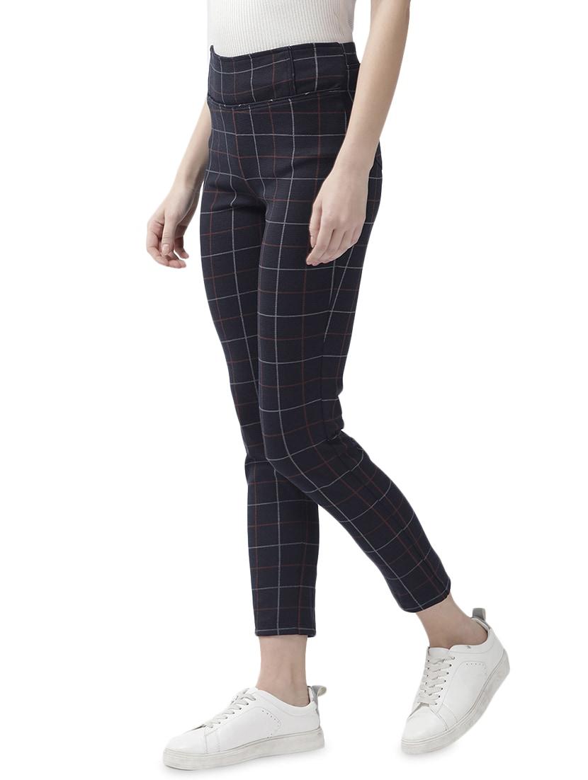 high rise checkered jeggings - 16933591 - Zoom Image - 2