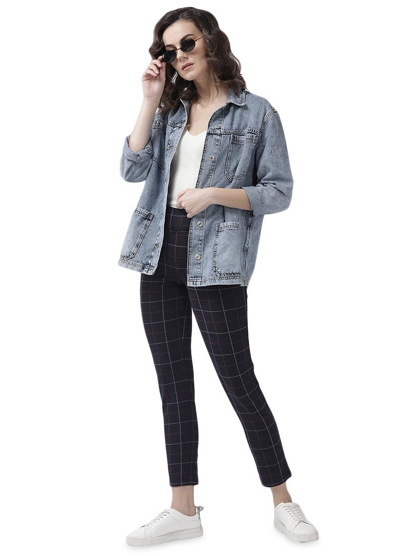 high rise checkered jeggings - 16933591 - Zoom Image - 4