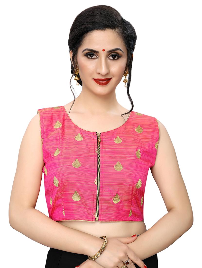 zipper detail embroidered blouse - 16933946 - Zoom Image - 1